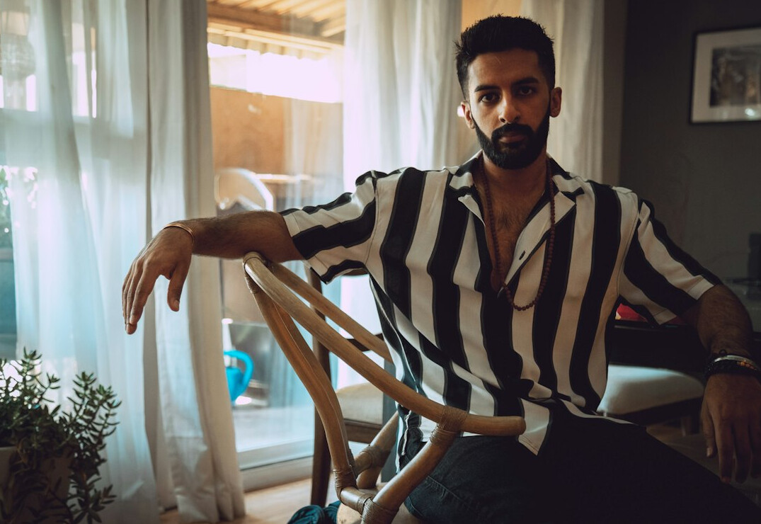 Portrait of a bearded man psychologist