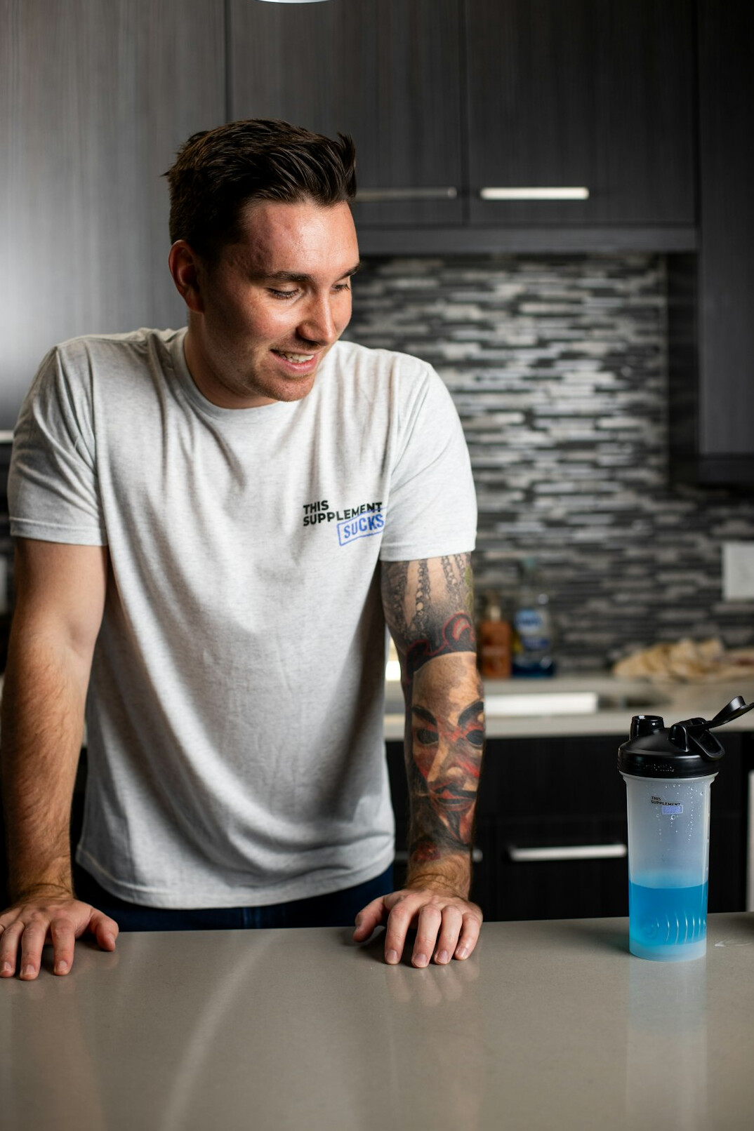 Portrait of a friendly man nutrition expert